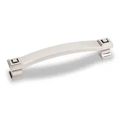 Fast Shipping Hardware Resources 585-128SN 5-13/16" Overall Length Square Cabinet Pull - Screws Included - 128 mm center-to-center Holes - Satin Nickel