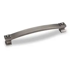 Original Hardware Resources 585-160BNBDL 7-1/16" Overall Length Square Cabinet Pull - 160 mm center-to-center Holes - Screws Included - Brushed Pewter