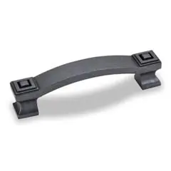 Handmade Hardware Resources 585-96DACM 4-1/2" Overall Length Square Cabinet Pull - 96 mm center-to-center Holes - Screws Included - Gun Metal