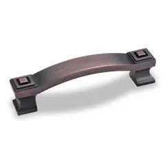 Hardware Resources 585-96DBAC 4-1/2" Overall Length Square Cabinet Pull - 96 mm center-to-center Holes - Screws Included - Brushed Oil Rubbed Bronze Limited Offer
