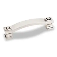 Instant Buy Hardware Resources 585-96SN 4-1/2" Overall Length Square Cabinet Pull - 96 mm center-to-center Holes - Screws Included - Satin Nickel