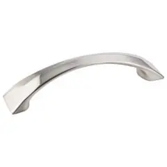 Holiday Sale Hardware Resources 595-96SN 4-13/16" Overall Length Cabinet Pull - 96 mm center-to-center Holes - Screws Included - Satin Nickel