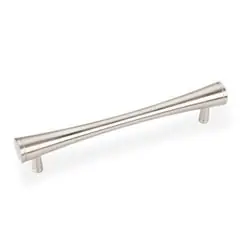 One Day Deal Hardware Resources 600SN 6" Overall Length Cabinet Bar Pull - Screws Included - 128 mm center-to-center Holes - Satin Nickel