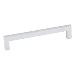 Hardware Resources 625-128MS 137mm Overall Length Square Cabinet Bar Pull - Screws Included - 128 mm center-to-center Holes - Matte Silver Popular