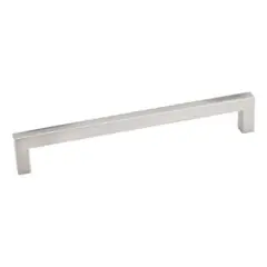 Factory Price Hardware Resources 625-160SN 169mm Overall Length Square Cabinet Bar Pull - 160 mm center-to-center Holes - Screws Included - Satin Nickel