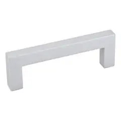 Hardware Resources 625-3MS 3-3/8" Overall Length Square Bar Pull - 3" center-to-center Holes - Screws Included - Matte Silver Budget
