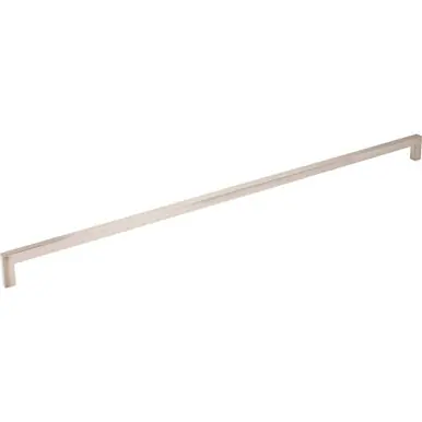Best Choice Hardware Resources 625-448SN 457mm Overall Length Square Cabinet Bar Pull - 448mm center-to-center - Screws Included - Satin Nickel