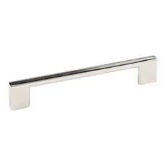 Hardware Resources 635-128NI 5-7/8" Overall Length Cabinet Pull - Screws Included - 128 mm center-to-center Holes - Polished Nickel Fresh Stock