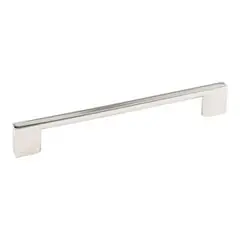 Budget Hardware Resources 635-160NI 7-1/2" Overall Length Cabinet Pull - 160 mm center-to-center Holes - Screws Included - Polished Nickel