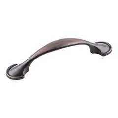 Hassle-Free Returns Hardware Resources 647-3DBAC 4-5/8" Overall Length Cabinet Pull - Screws Included - Brushed Oil Rubbed Bronze