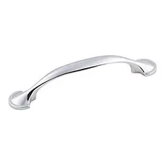 Bulk Order Hardware Resources 647-96PC 5-3/8" Overall Length Cabinet Pull - 96 mm center-to-center Holes - Screws Included - Polished Chrome