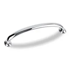 Limited Offer Hardware Resources 650-128PC 5-5/8" Overall Length Cabinet Pull - Screws Included - 128 mm center-to-center Holes - Polished Chrome