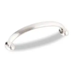 Hardware Resources 650-96SN 4-3/8" Overall Length Cabinet Pull - 96 mm center-to-center Holes - Screws Included - Satin Nickel Money Back Guarantee
