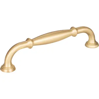 Mega Sale Hardware Resources 658-128BG 5-13/16" Overall Length Cabinet Pull - Screws Included - 128 mm center-to-center Holes - Brushed Gold