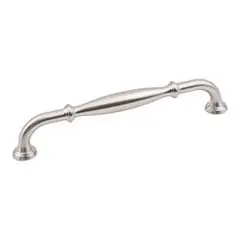 Popular Hardware Resources 658-160SN 7-1/16" Overall Length Cabinet Pull - 160 mm center-to-center Holes - Screws Included - Satin Nickel