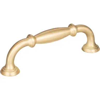 Brand New Hardware Resources 658-96BG 4-1/2" Overall Length Cabinet Pull - 96 mm center-to-center Holes - Screws Included - Brushed Gold