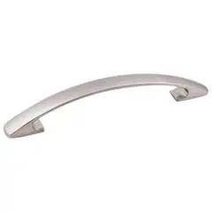 Same Day Shipping Hardware Resources 771-128SN 6-5/16" Overall Length Cabinet Pull - Screws Included - 128 mm center-to-center Holes - Satin Nickel