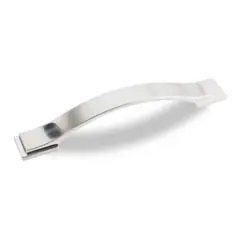 Hardware Resources 80152-128SN 6-13/16" Overall Length Strap Cabinet Pull - Screws Included - 128 mm center-to-center Holes - Satin Nickel Buy Direct