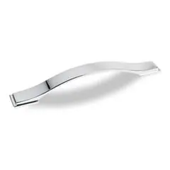 Hardware Resources 80152-160PC 8-1/16" Overall Length Strap Cabinet Pull - 160 mm center-to-center Holes - Screws Included - Polished Chrome Cheap