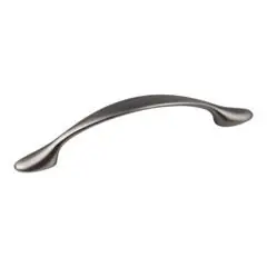 Original Hardware Resources 80814-BNBDL 5" Overall Length Decorative Cabinet Pull - 96 mm center-to-center Holes - Screws Included - Brushed Pewter