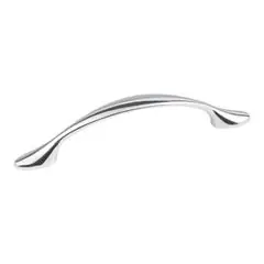 Hardware Resources 80814-PC 5" Overall Length Decorative Cabinet Pull - 96 mm center-to-center Holes - Screws Included - Polished Chrome Same Day Shipping