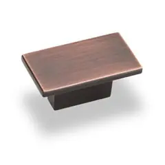 Final Sale Hardware Resources 81021DBAC 1-9/16" Overall Length Cabinet Knob - Screws Included - Brushed Oil Rubbed Bronze