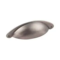 Today Only Hardware Resources 8233-BNBDL 4-15/16" Overall Length Shaker Cabinet Cup Pull - Screws Included - Brushed Pewter