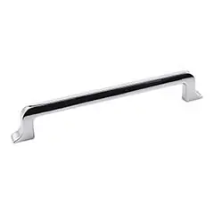 Hardware Resources 839-160PC 7-1/2" Overall Length Cabinet Pull - 160 mm center-to-center Holes - Screws Included - Polished Chrome Affordable