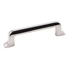 Hardware Resources 839-96NI 4-15/16" Overall Length Cabinet Pull - 96 mm center-to-center Holes - Screws Included - Polished Nickel Weekend Sale