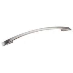 Low Price Hardware Resources 847-160SN 8-1/16" Overall Length Cabinet Pull - 160 mm center-to-center Holes - Screws Included - Satin Nickel