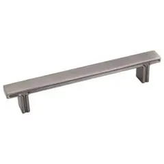 Trusted Brand Hardware Resources 867-128BNBDL 6-3/8" Overall Length Rectangle Cabinet Pull - Screws Included - 128 mm center-to-center Holes - Brushed Pewter
