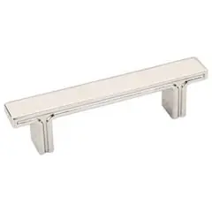 Hassle-Free Returns Hardware Resources 867-3NI 4-5/16" Overall Length Rectangle Cabinet Pull - Screws Included - Polished Nickel