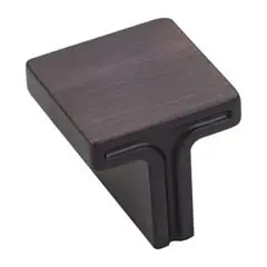 Exclusive Hardware Resources 867L-DBAC 1-1/8" Overall Length Square Cabinet Knob - Screws Included - Brushed Oil Rubbed Bronze