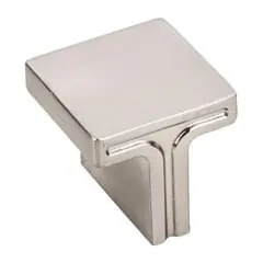 Hardware Resources 867L-SN 1-1/8" Overall Length Square Cabinet Knob - Screws Included - Satin Nickel Seasonal Sale