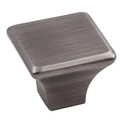 Hardware Resources 972L-BNBDL 1-1/4" Overall Length Square Cabinet Knob - Screws Included - Brushed Pewter Direct From Manufacturer