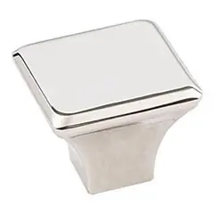 Hardware Resources 972L-NI 1-1/4" Overall Length Square Cabinet Knob - Screws Included - Polished Nickel Genuine