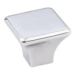 Hardware Resources 972L-PC 1-1/4" Overall Length Square Cabinet Knob - Screws Included - Polished Chrome Editor’s Pick