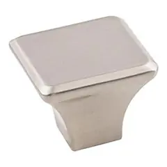 Don’t Miss Out Hardware Resources 972L-SN 1-1/4" Overall Length Square Cabinet Knob - Screws Included - Satin Nickel