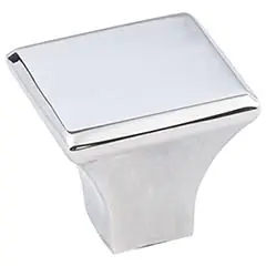 Price Cut Hardware Resources 972PC 1-1/8" Overall Length Square Cabinet Knob - Screws Included - Polished Chrome