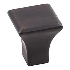 Hardware Resources 972S-DBAC 7/8" Overall Length Square Cabinet Knob - Screws Included - Brushed Oil Rubbed Bronze Professional Grade