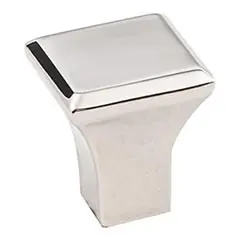 Price Cut Hardware Resources 972S-NI 7/8" Overall Length Square Cabinet Knob - Screws Included - Polished Nickel