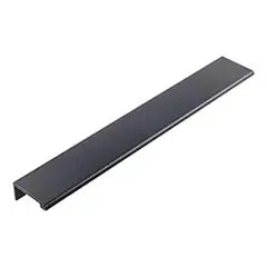 Exclusive Hardware Resources A500-10MB 10" Overall Length Tab Pull - 114 mm center-to-center Holes - Screws Included - Matte Black