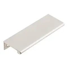 Order Now Hardware Resources A500-4SN 4" Overall Length Tab Pull - 76 mm center-to-center Holes - Screws Included - Satin Nickel