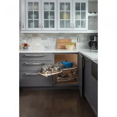 Hardware Resources BCSO218PCWD-RH 18 Inch Blind Corner Swing Out Right Handed Unit Warranty Included