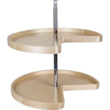 Instant Buy Hardware Resources BLSK232-SET 32 Inch Kidney Banded Lazy Susan Set with Twist and Lock Adjustable Pole