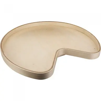 Hardware Resources BLSK28-S 28 Inch Kidney Banded Lazy Susan with Swivel Preinstalled Luxury