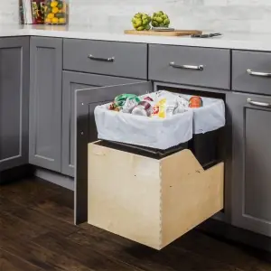 Time-Limited Hardware Resources CAN-WBMD35B Preassembled 35 Quart Double Pullout Waste Container System