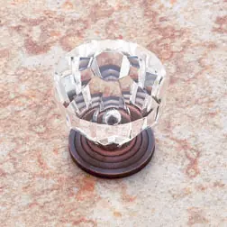 JVJ 53612 Old World Bronze Acrylic Crystal" 1 1/4" Door Knob While Supplies Last