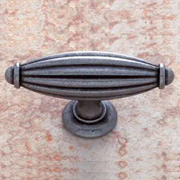 Next Day Delivery JVJ 62122 Iron Finish 2 3/4" Oblong Fluted Door Knob