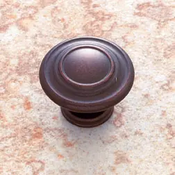 JVJ 66212 Old World Bronze 1 1/4" Ringed Door Knob Best Seller